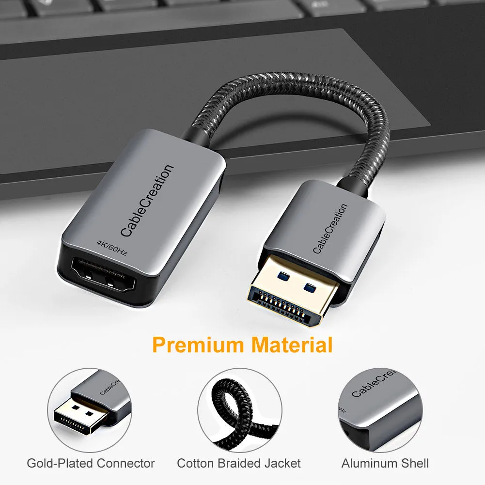 CableCreation DisplayPort naar HDMI adapter 4K 60Hz