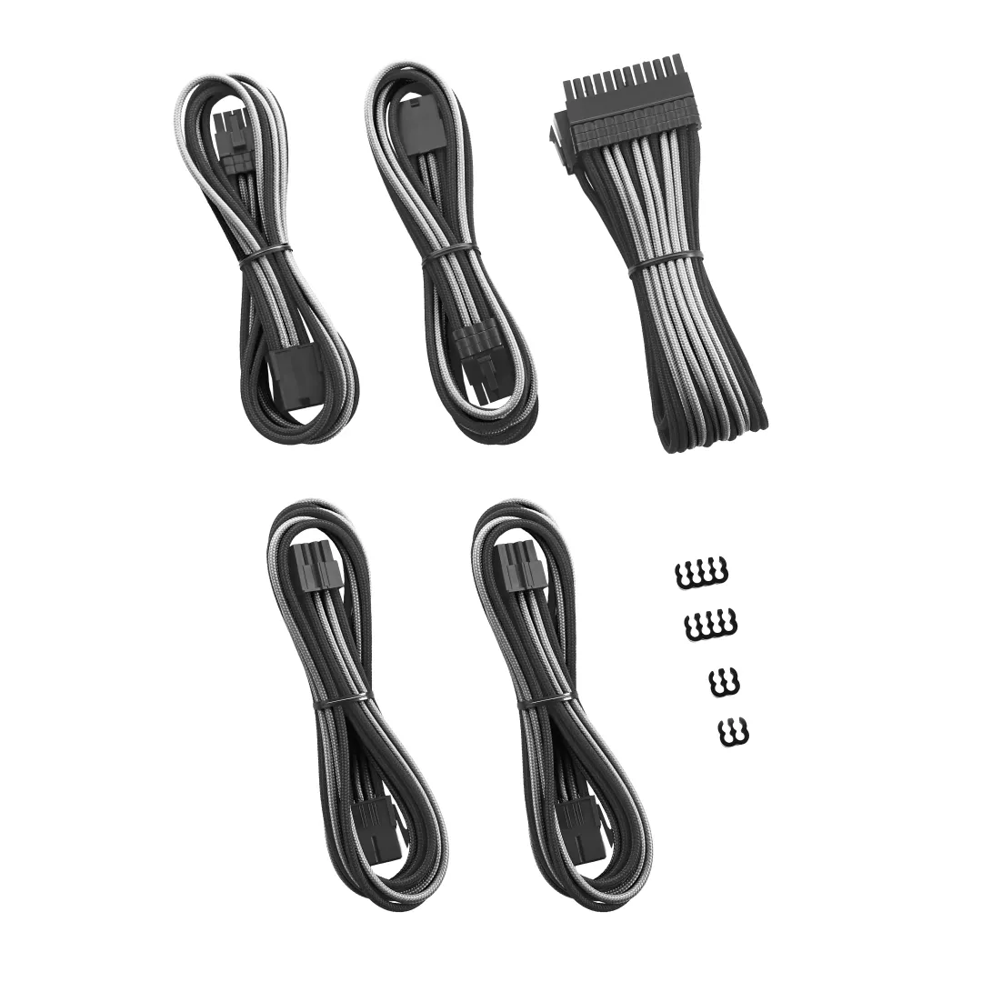 CableMod PRO ModFlex verlengkabel kit 8+8 zwart-zilver
