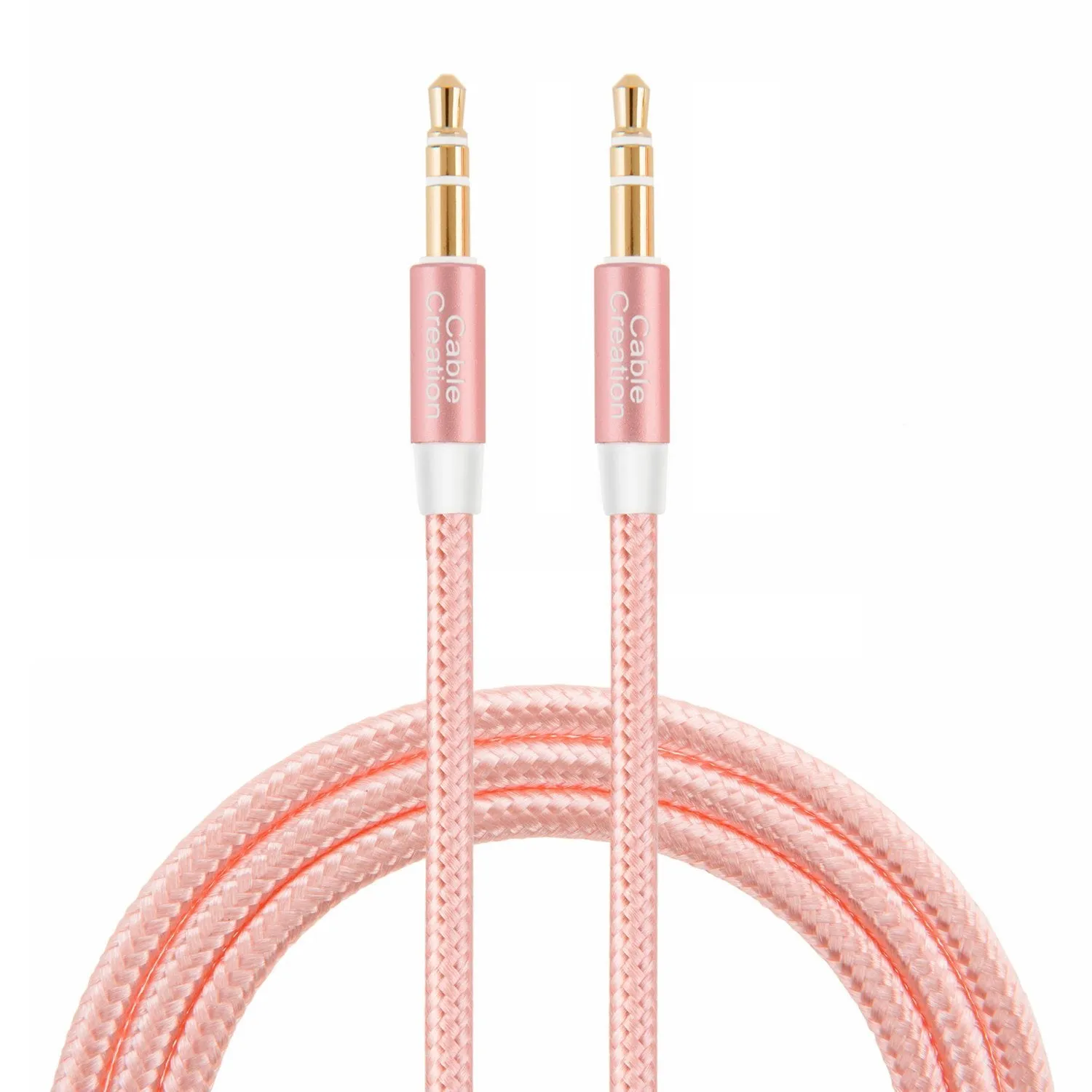 CableCreation 3.5mm aux kabel zwart 0,9 m nylon