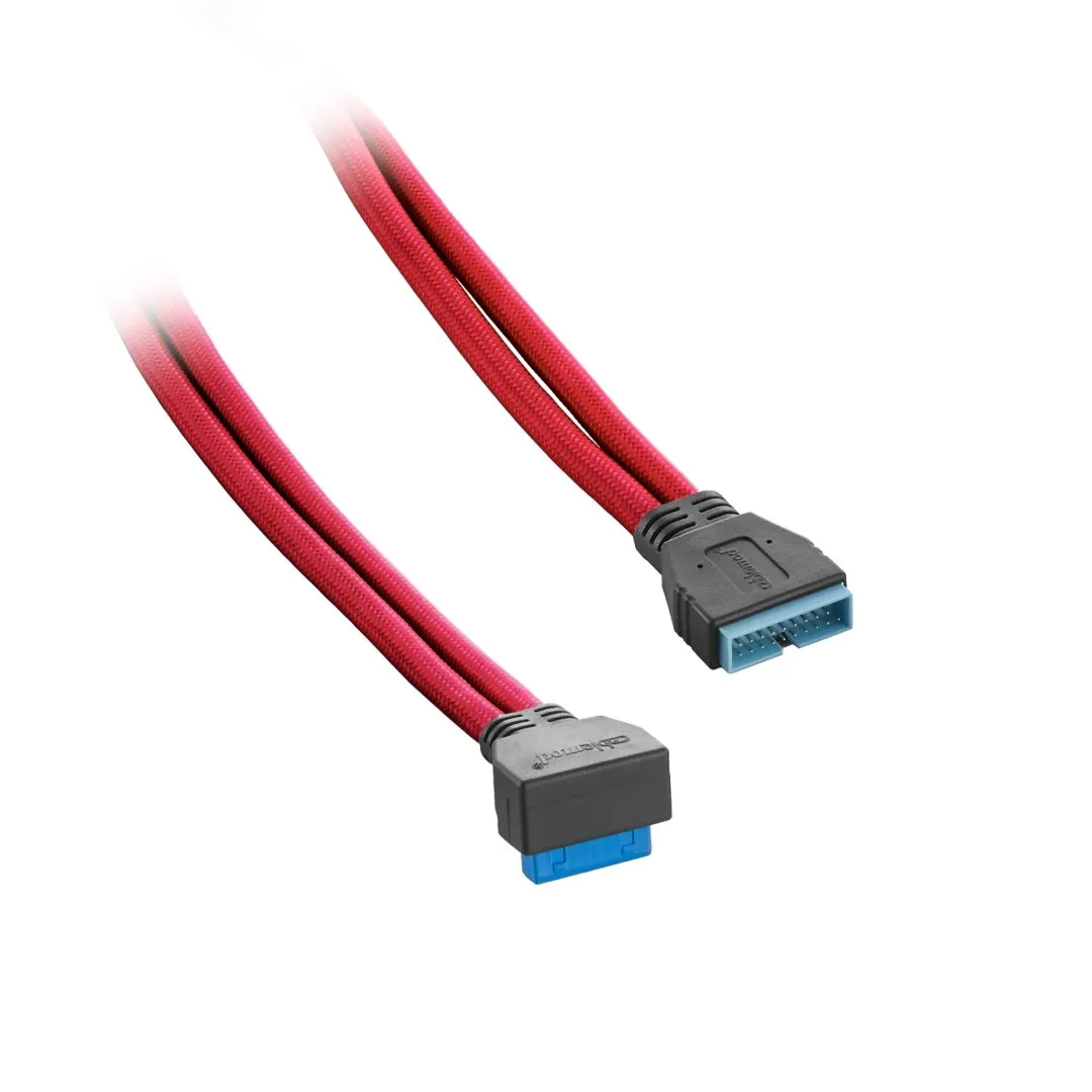 CableMod ModMesh Right Angle interne USB 3.0 kabel 50cm rood