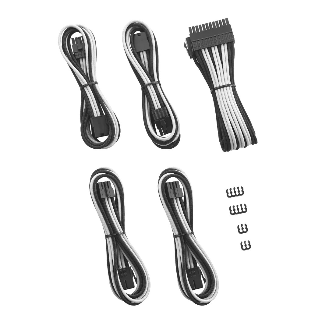 CableMod PRO ModFlex 8+8 verlengkabelset zwart-wit
