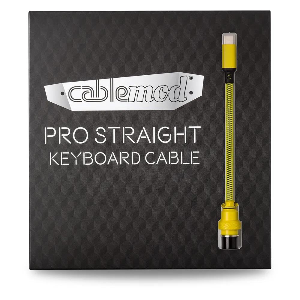 CableMod Pro Straight keyboardkabel USB-A USB-C 150cm geel