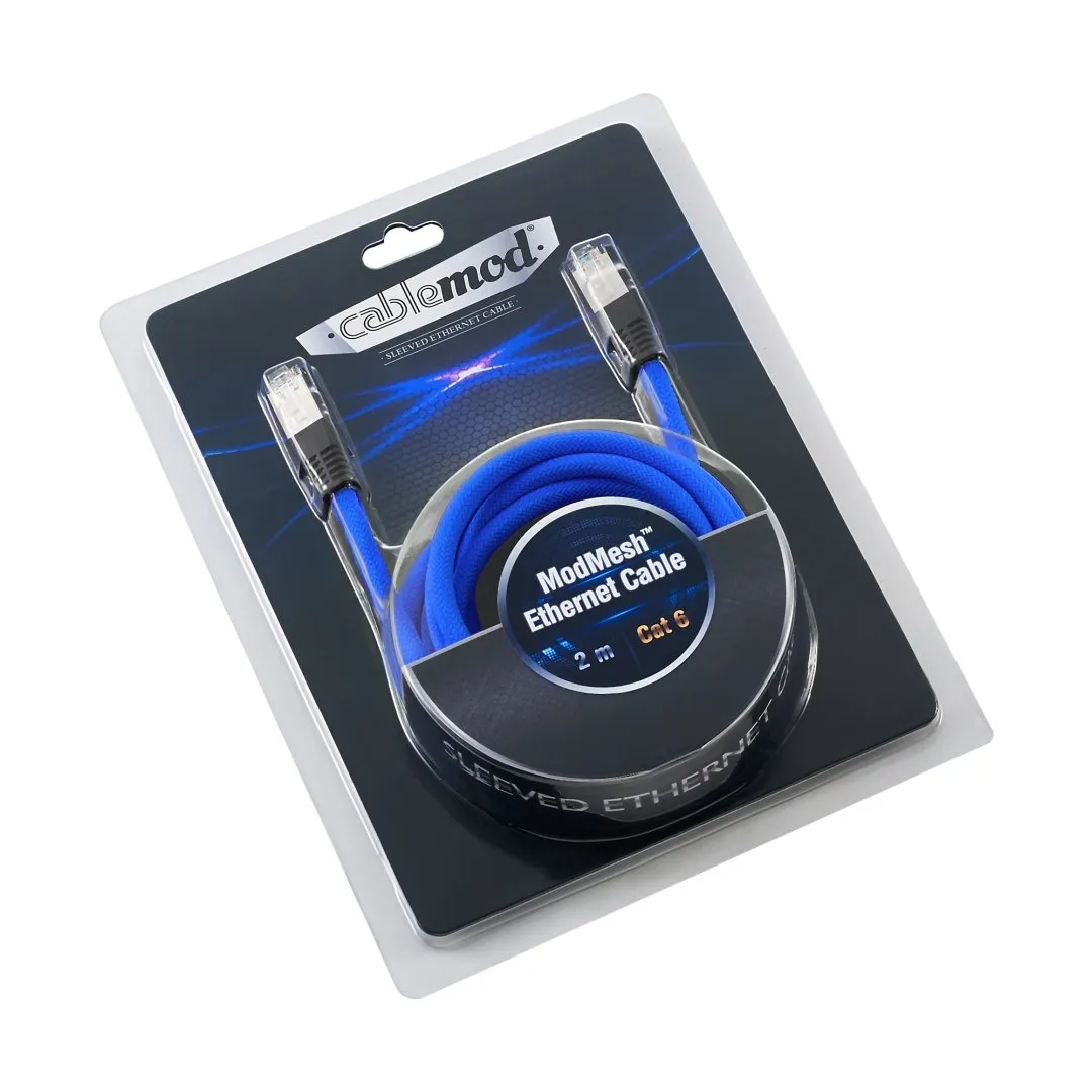 CableMod ModMesh Cat6 ethernetkabel 2m blauw