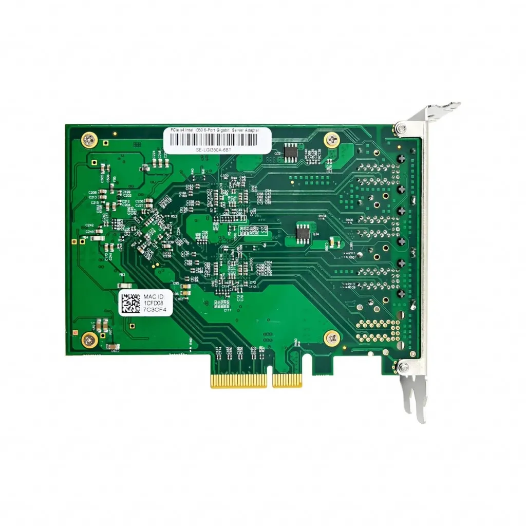 Microconnect I350-T6 netwerkkaart PCIe x4 6x 1GbE RJ45
