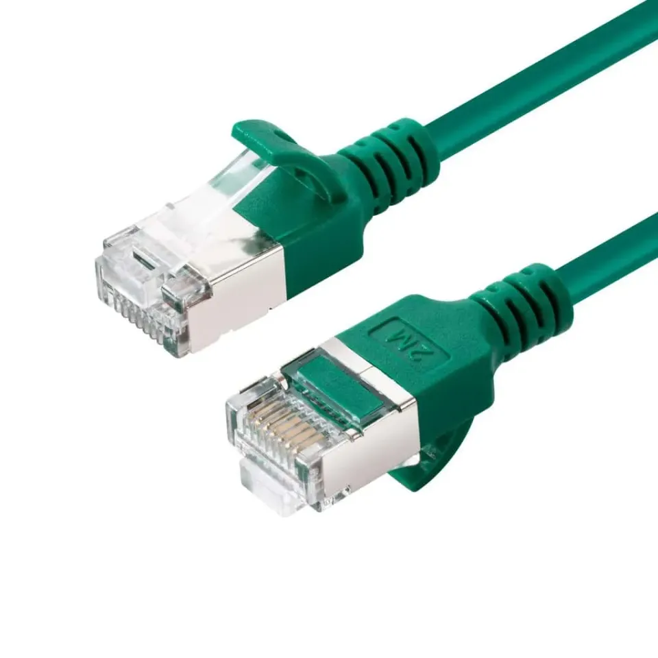 Microconnect CAT6A Slim netwerkkabel 0,25m groen LSZH