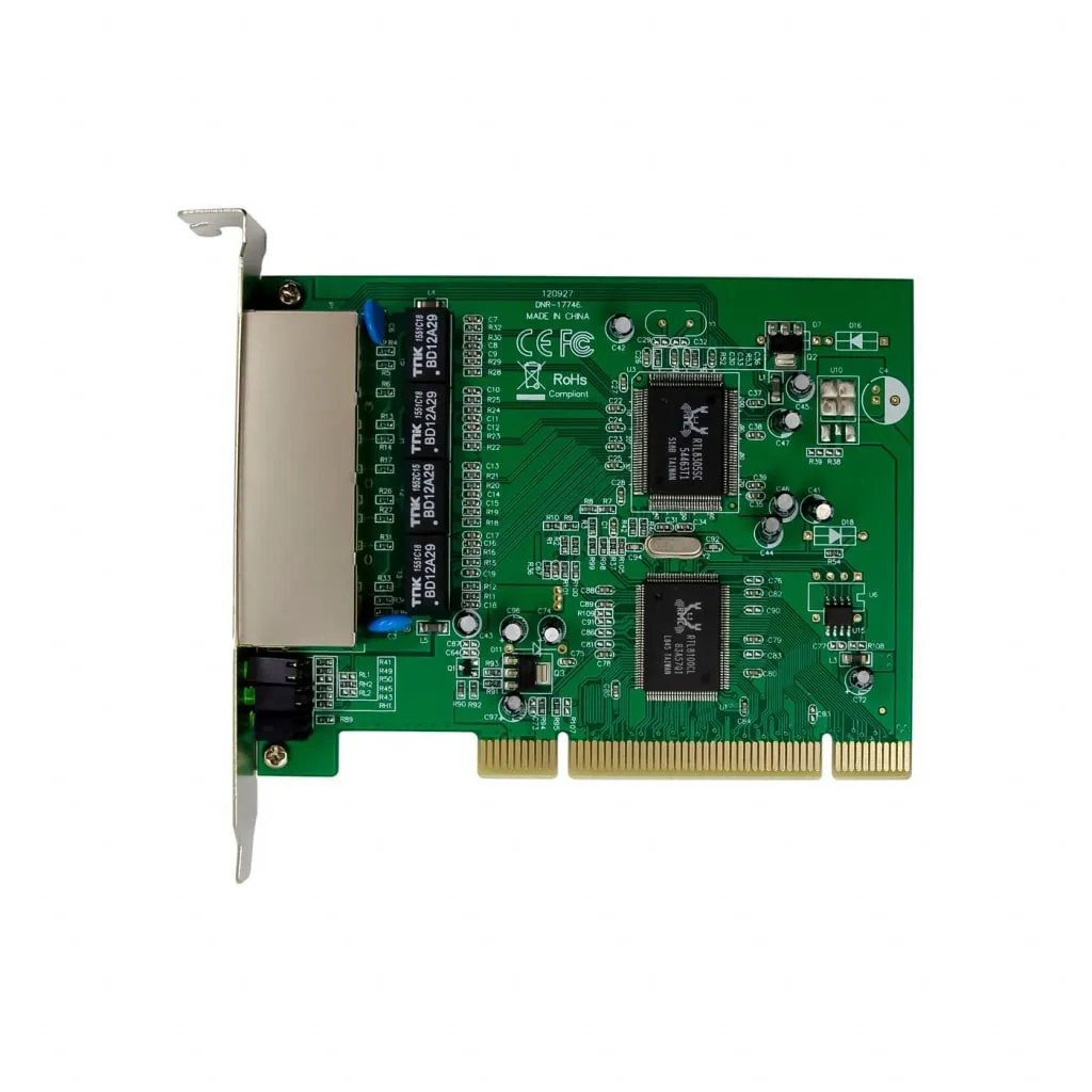 Microconnect PCI netwerkkaart Quad-RJ45 1Gbit
