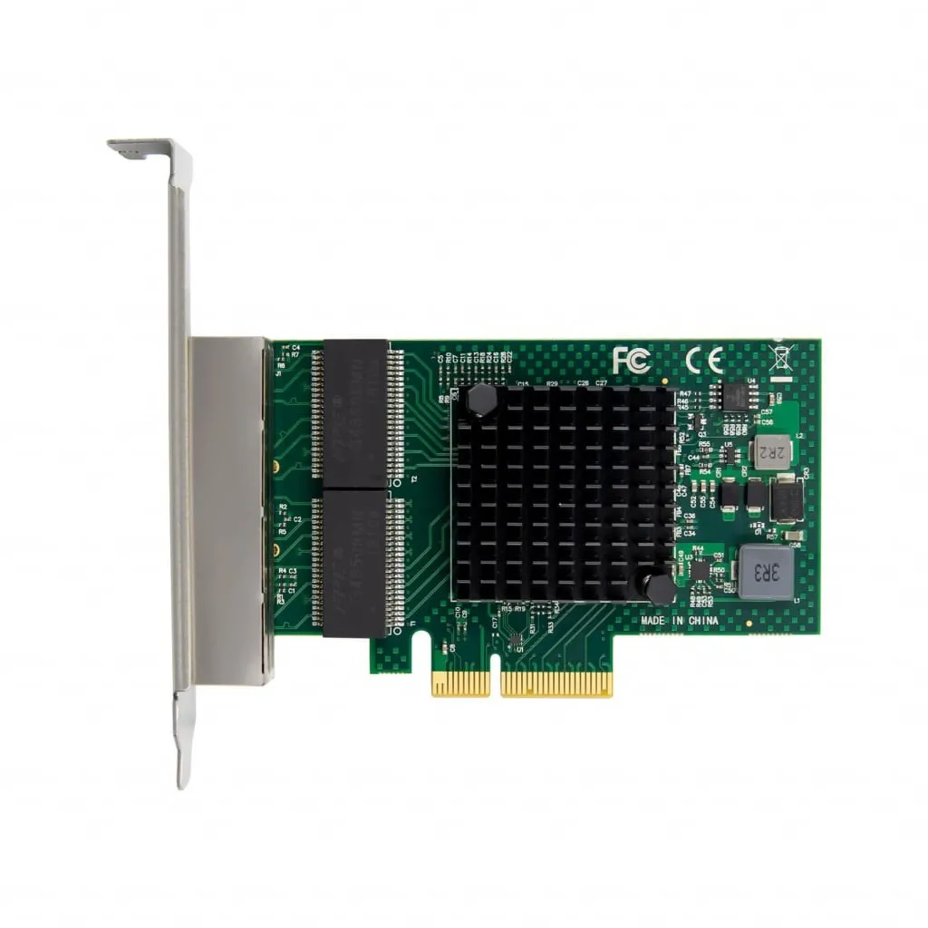 Microconnect BCM5719 PCIe x4 netwerkkaart quad RJ45