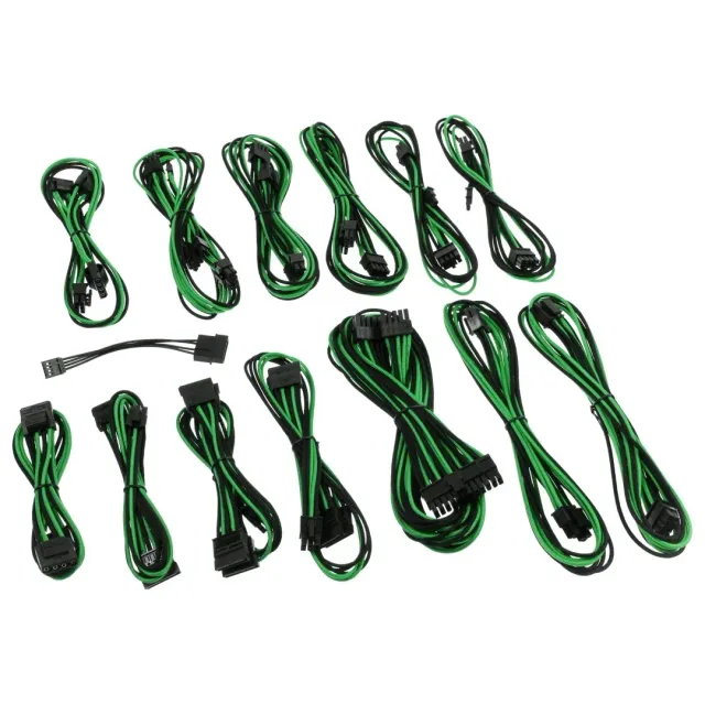 CableMod SE-Series ModFlex kabelset zwart/groen flexibel