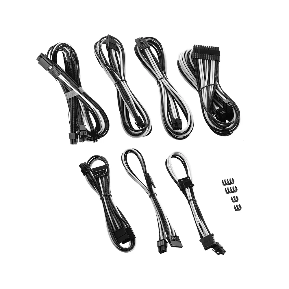 CableMod RT-Series Pro ModMesh kabelkit zwart-wit 12VHPWR