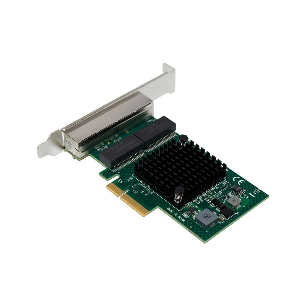 Microconnect BCM5719 PCIe x4 netwerkkaart quad RJ45