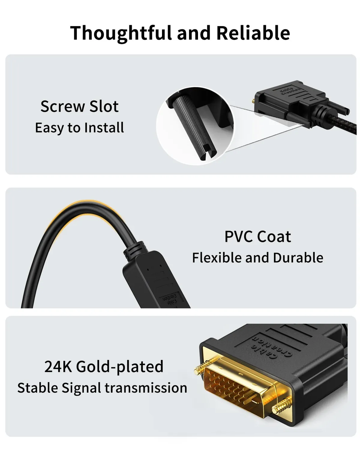 CableCreation DVI-I naar HDMI adapter 1-pack 1080p