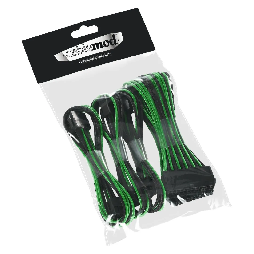CableMod Classic ModFlex Basic verlengkabelset zwart-groen