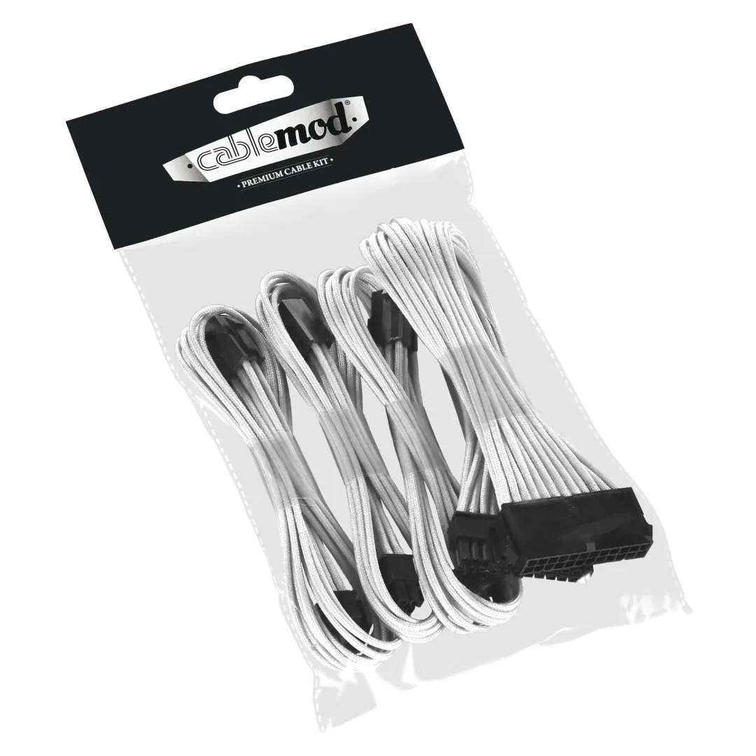 CableMod ModFlex Basic 6+6 Pin verlengkabelset wit