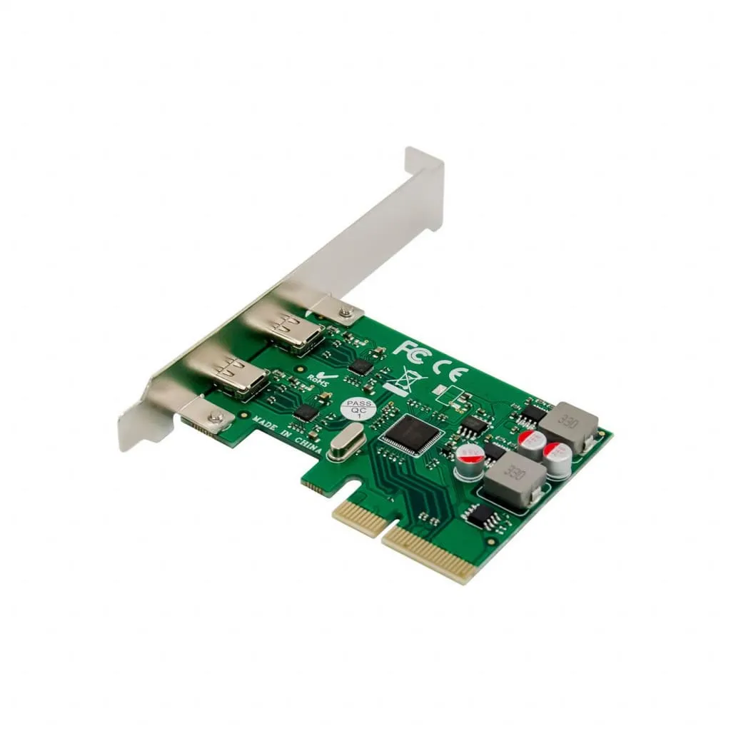 Microconnect PCIe X4 ASM1142 USB-kaart 10Gbps 2x USB-C