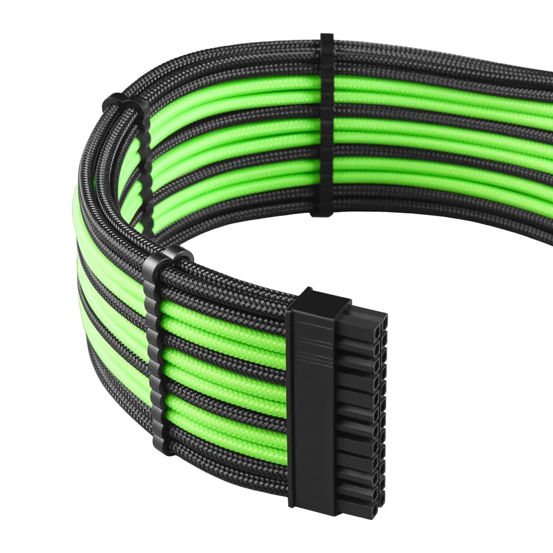 CableMod C-Series PRO ModMesh kabelset zwart-lichtgroen
