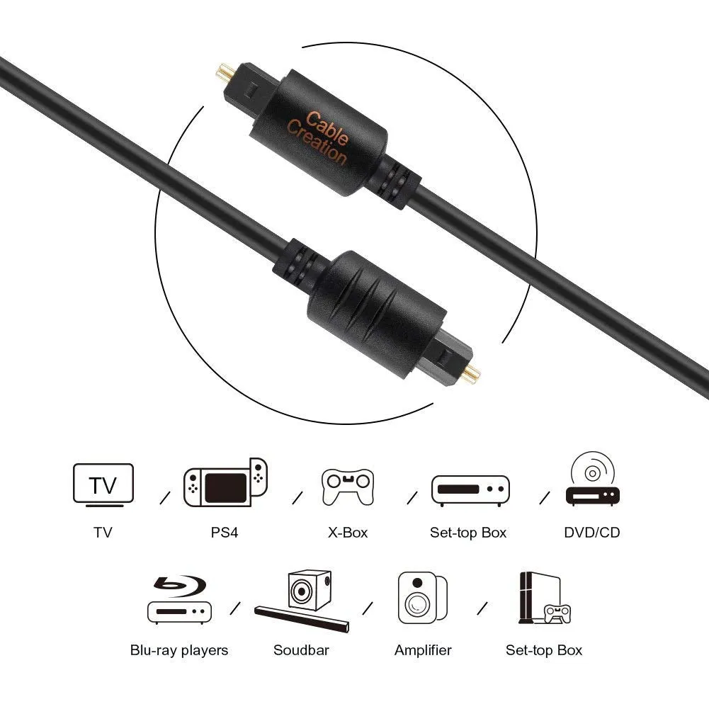 CableCreation optical audio kabel toslink 3,6 m