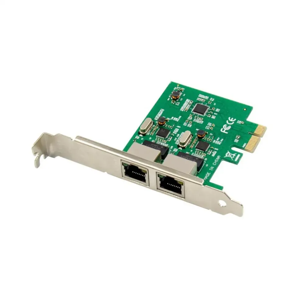 Microconnect RTL8111F netwerkkaart PCIe dual 1G RJ45