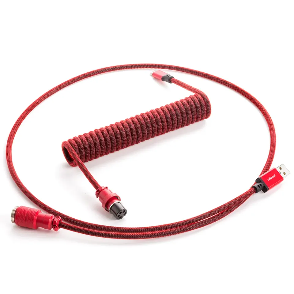 CableMod Pro Coiled toetsenbordkabel USB-C 150cm republic red