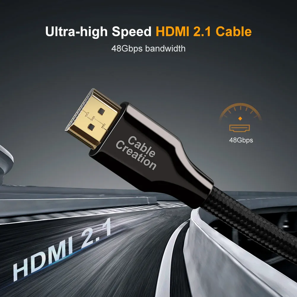 CableCreation HDMI kabel 8K 2 meter 48Gbps zink