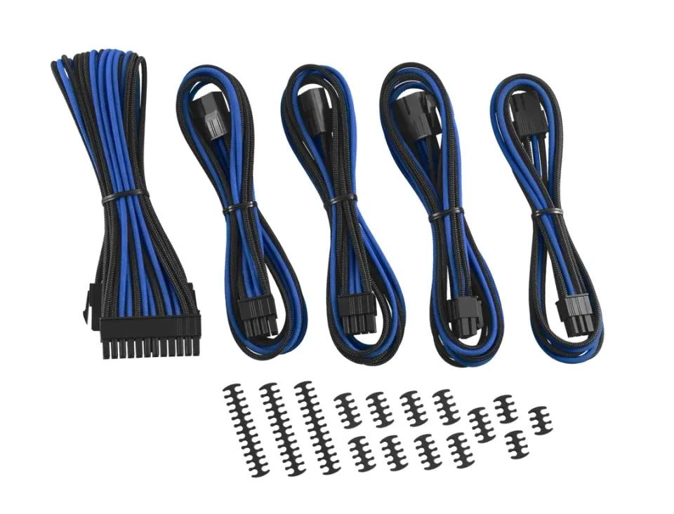 CableMod Classic ModMesh extensionkit 8+6 zwart/blauw