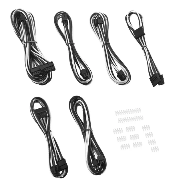 CableMod E-Series ModFlex Essentials kabelkit zwart/wit voor EVGA