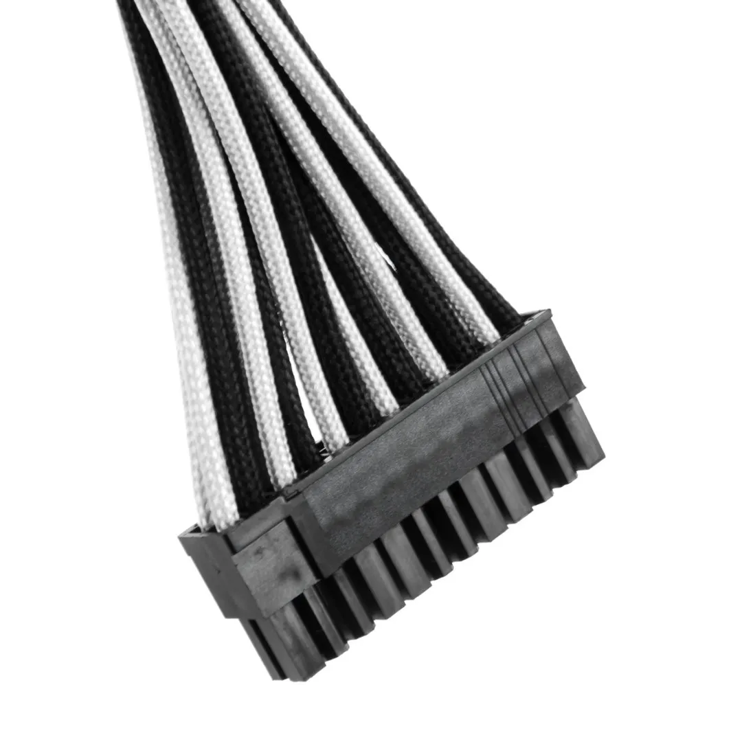 CableMod Classic ModFlex Basic 8+6 Pin verlengkabelset zwart-wit flexibel