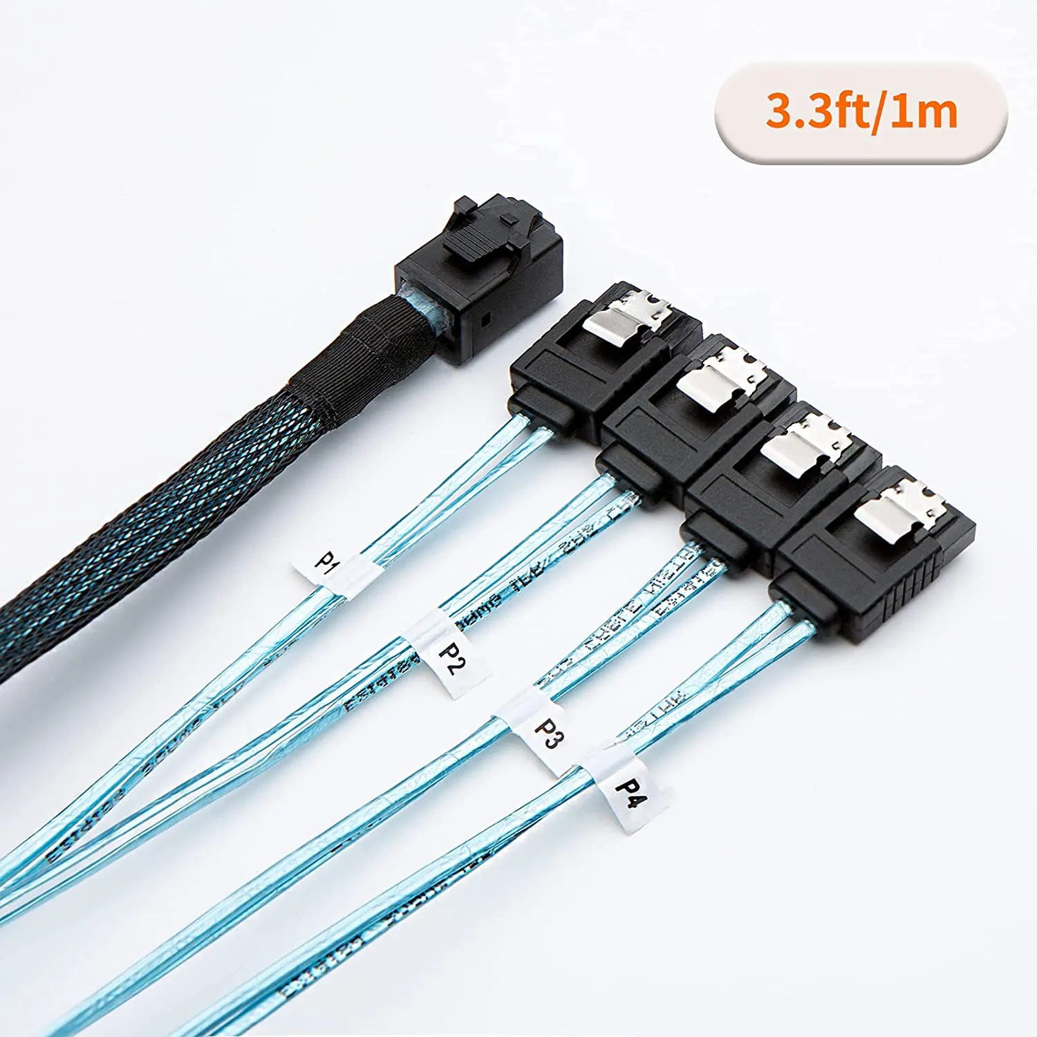 CableCreation Mini SAS naar 4x SATA kabel 1m 3,3ft