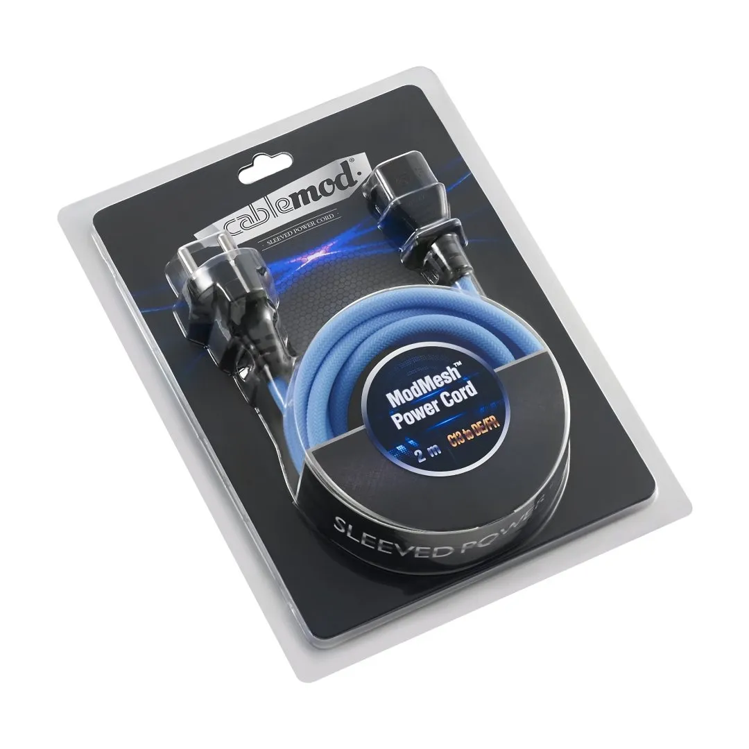 CableMod ModMesh netsnoer C13 2m lichtblauw