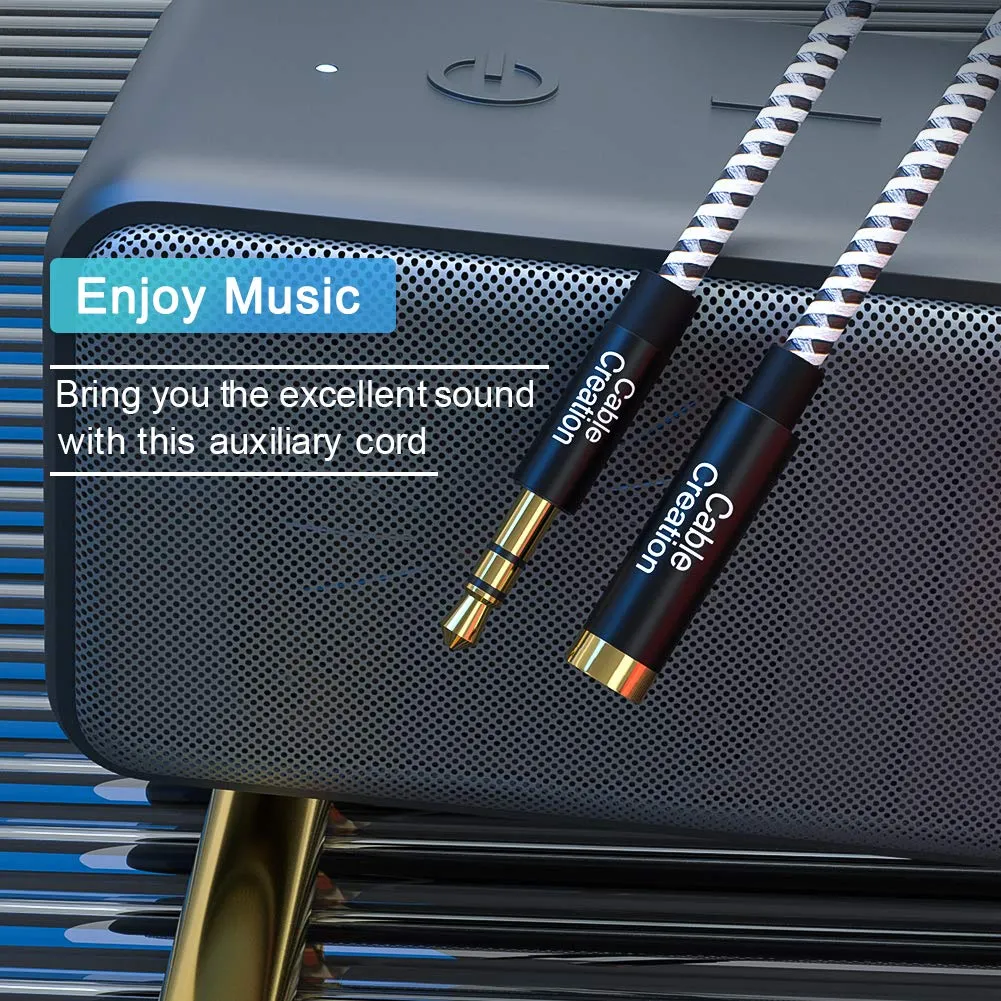 CableCreation 3,5mm audio verlengkabel 3 m nylon