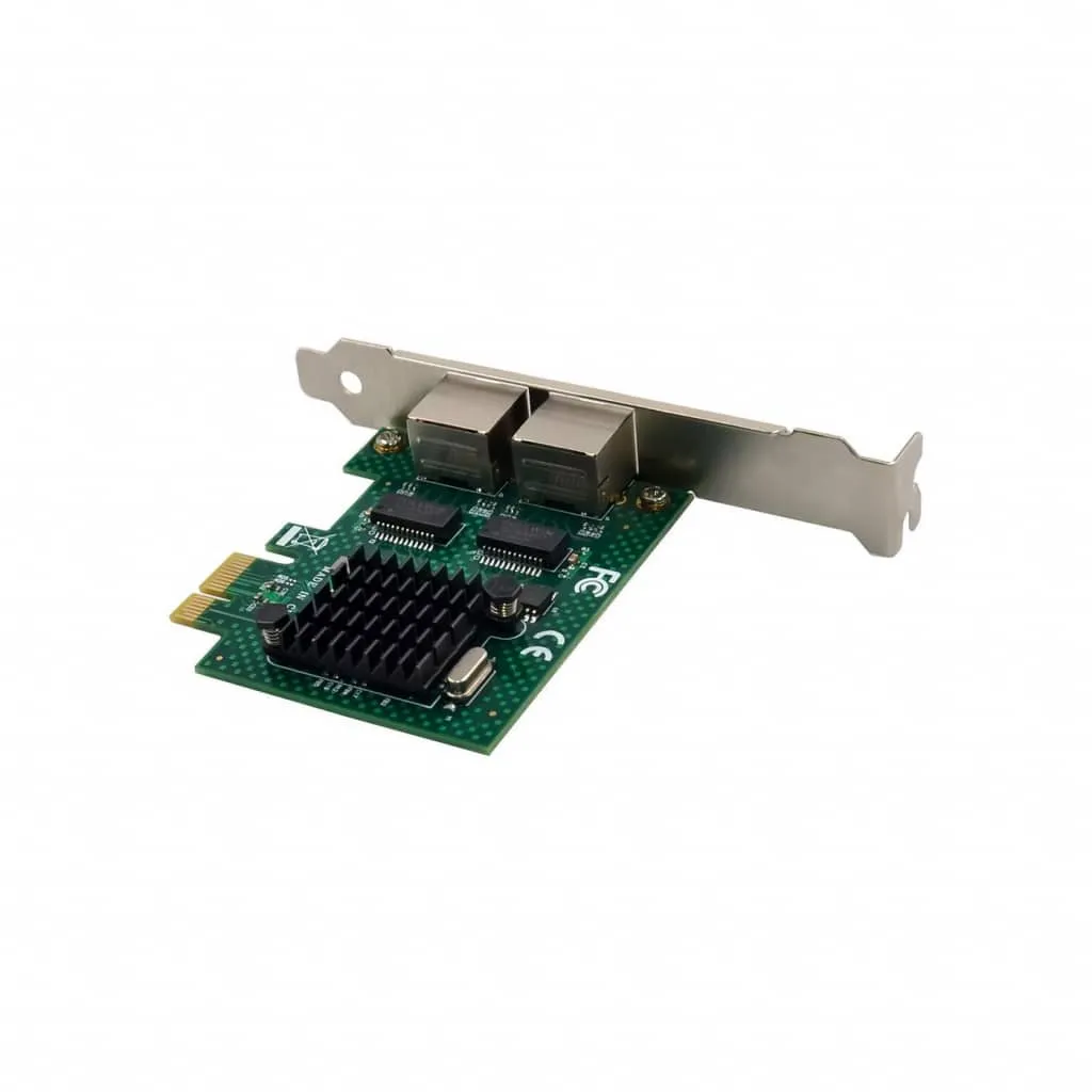 Microconnect BCM5718 netwerkkaart PCIe dual RJ45 1GbE