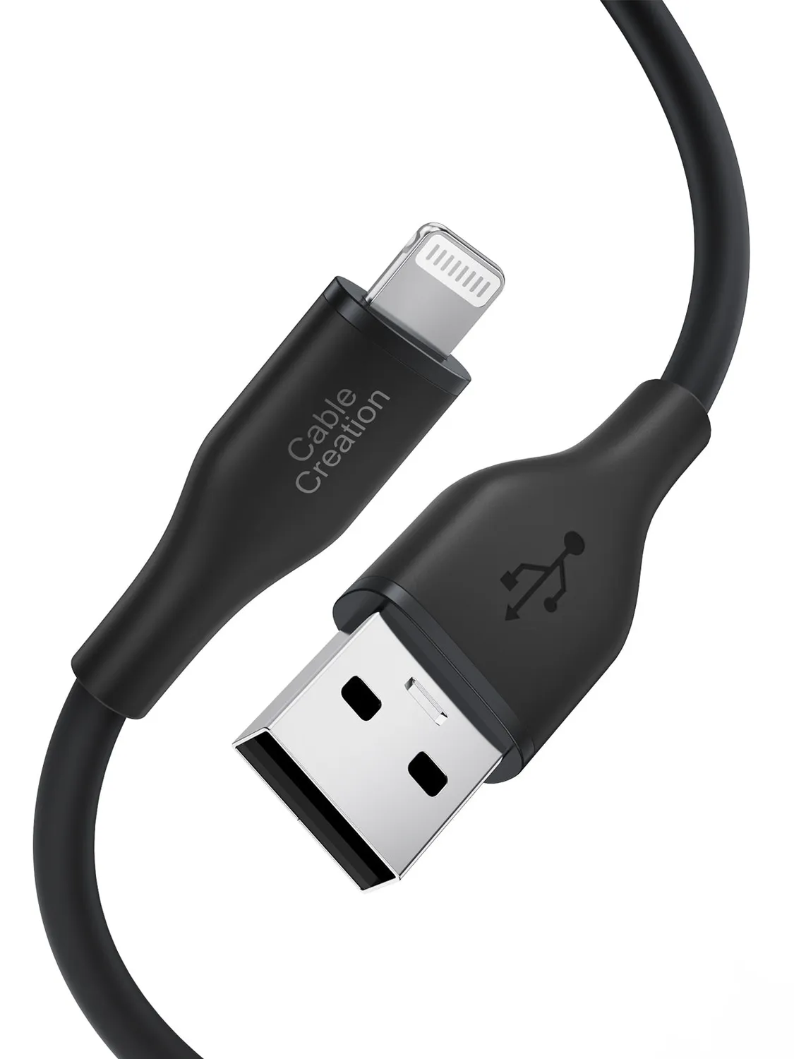CableCreation USB naar Lightning kabel siliconen zwart 1,8 m