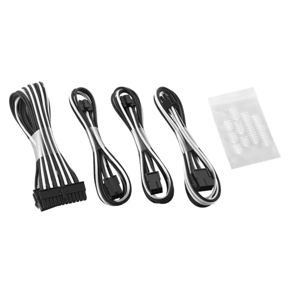 CableMod ModFlex verlengkabelset 6+6-pin zwart-wit