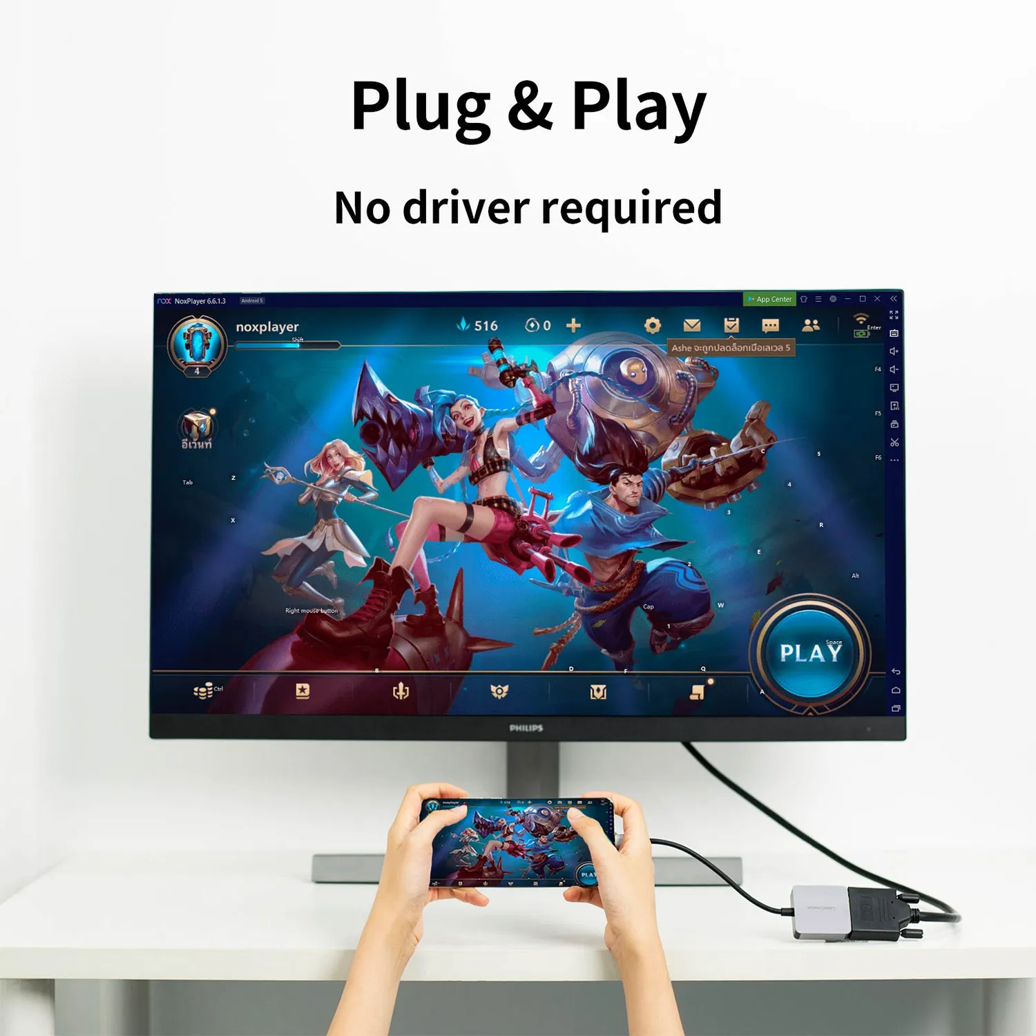 CableCreation USB-C naar DVI adapter 1080p