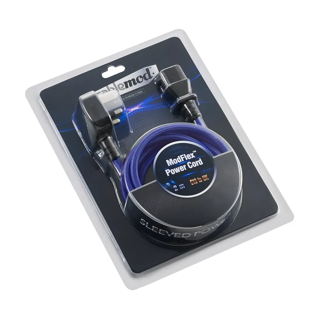 CableMod ModFlex stroomkabel C13 UK 2m blauw