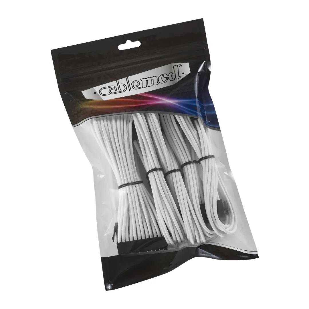 CableMod Classic ModMesh 8+8 verlengkabelset wit