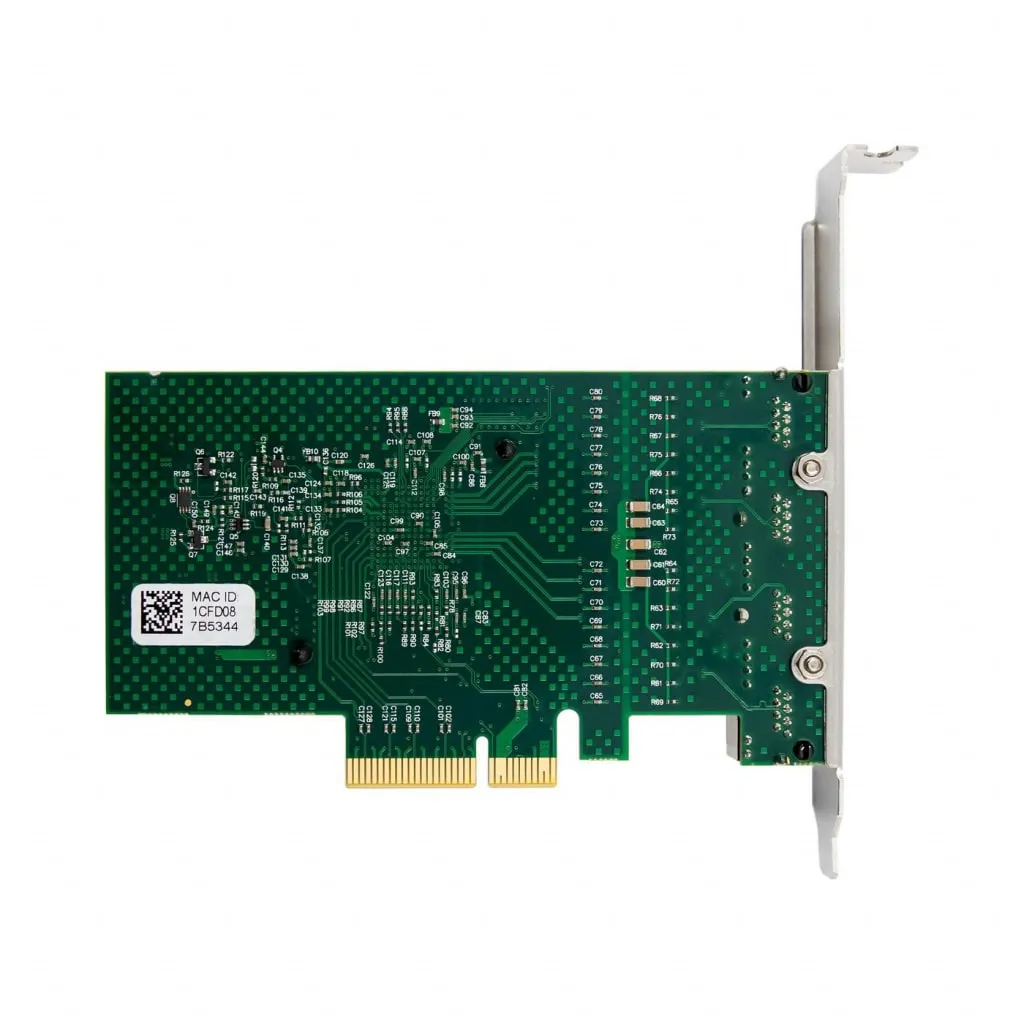Microconnect BCM5719 PCIe x4 netwerkkaart quad RJ45