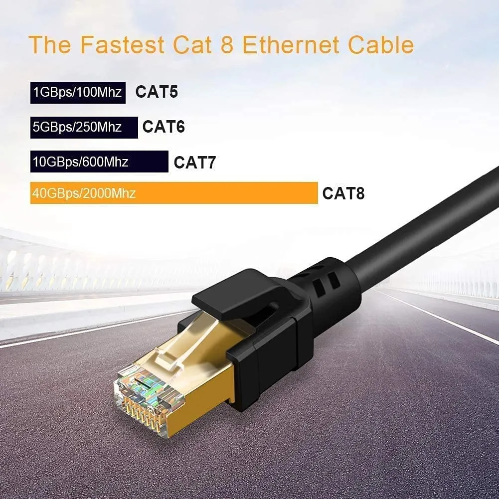 CableCreation Cat8 Ethernet Netwerkkabel 2 m 40Gbps