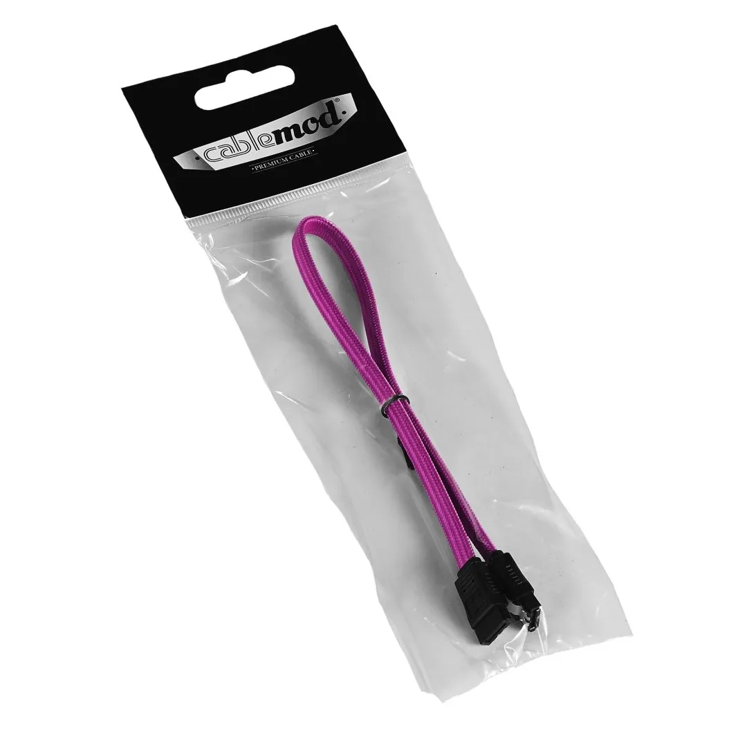 CableMod ModFlex SATA 3 kabel 60cm roze gesleeved