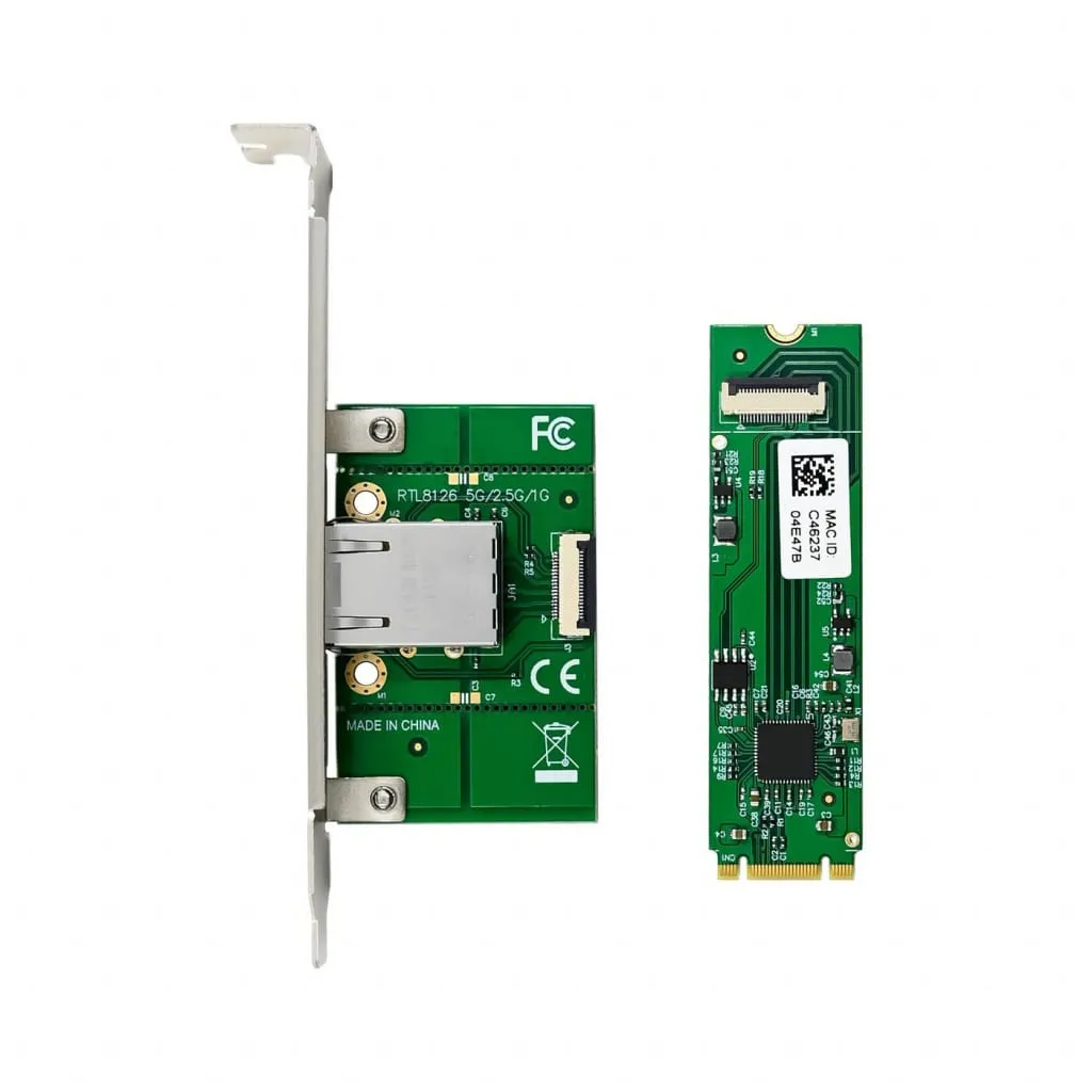 Microconnect PCIe M.2 RTL8126 netwerkkaart 5GbE RJ45