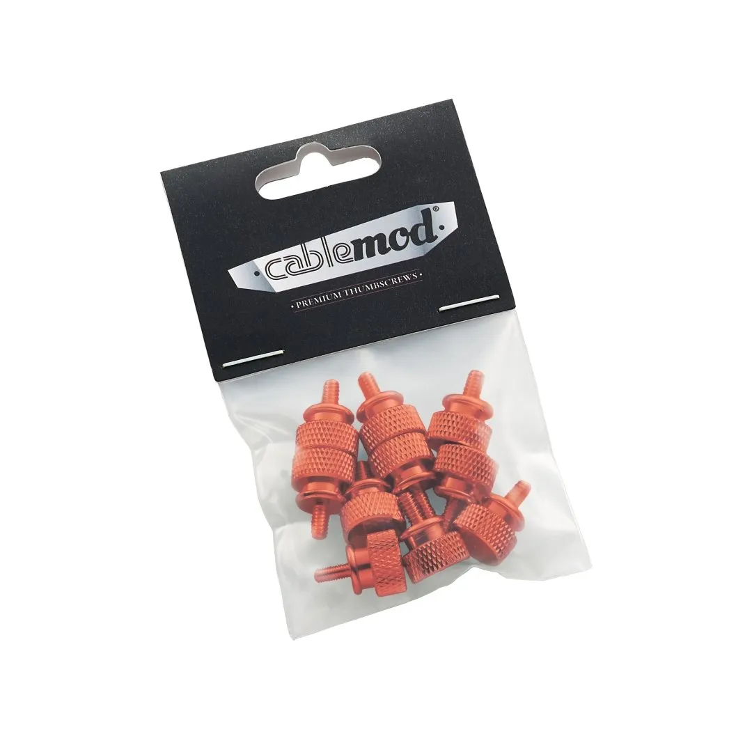 CableMod duimschroeven oranje UNC 6-32 aluminium