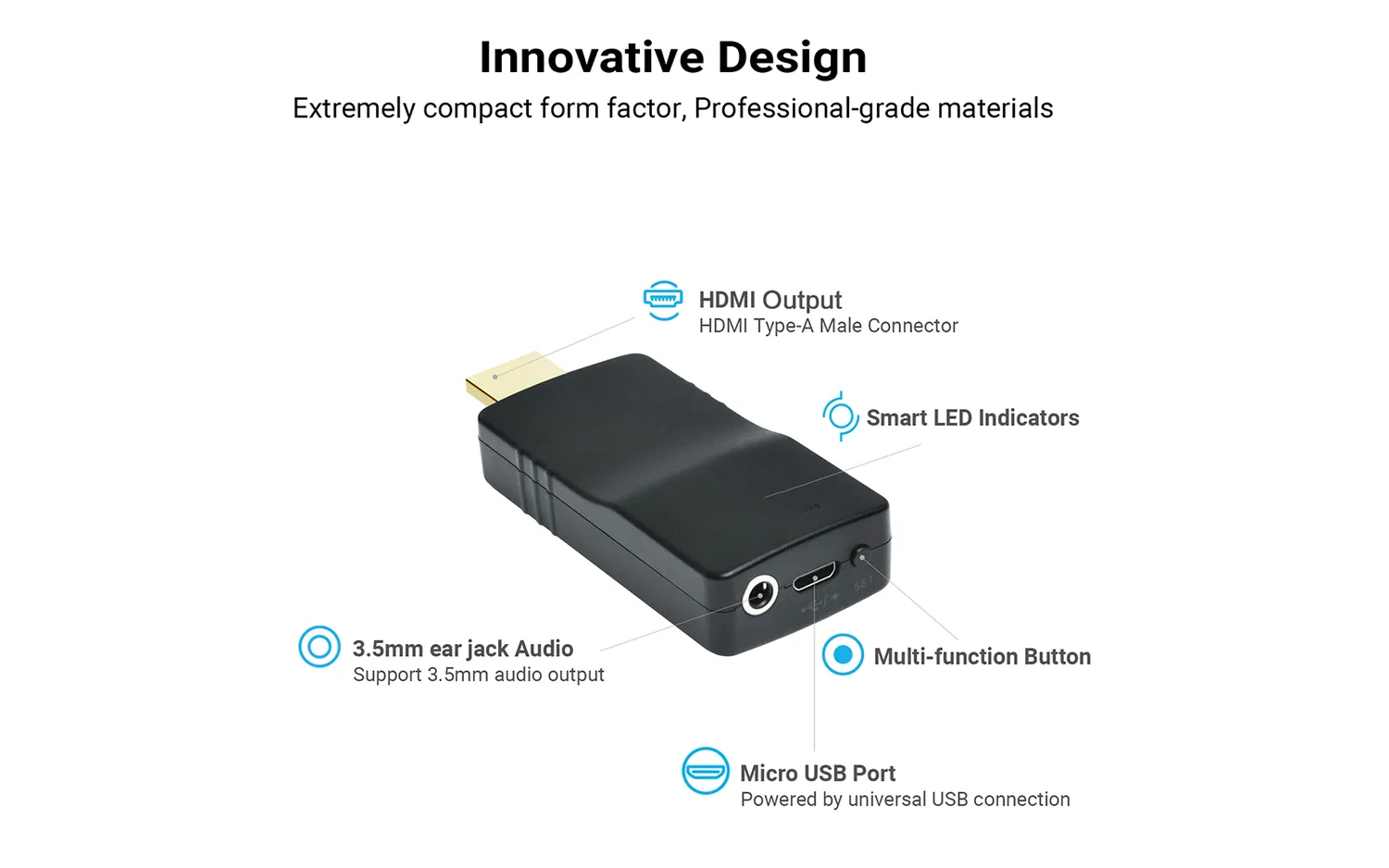 Yauhody YDW-20 4K HDMI decoder draadloos SRT wifi