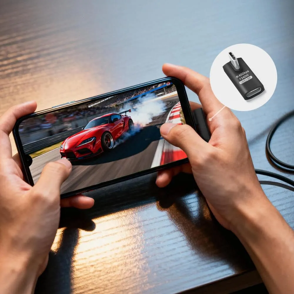Microconnect Premium USB-C haakse adapter 240W 40Gbps