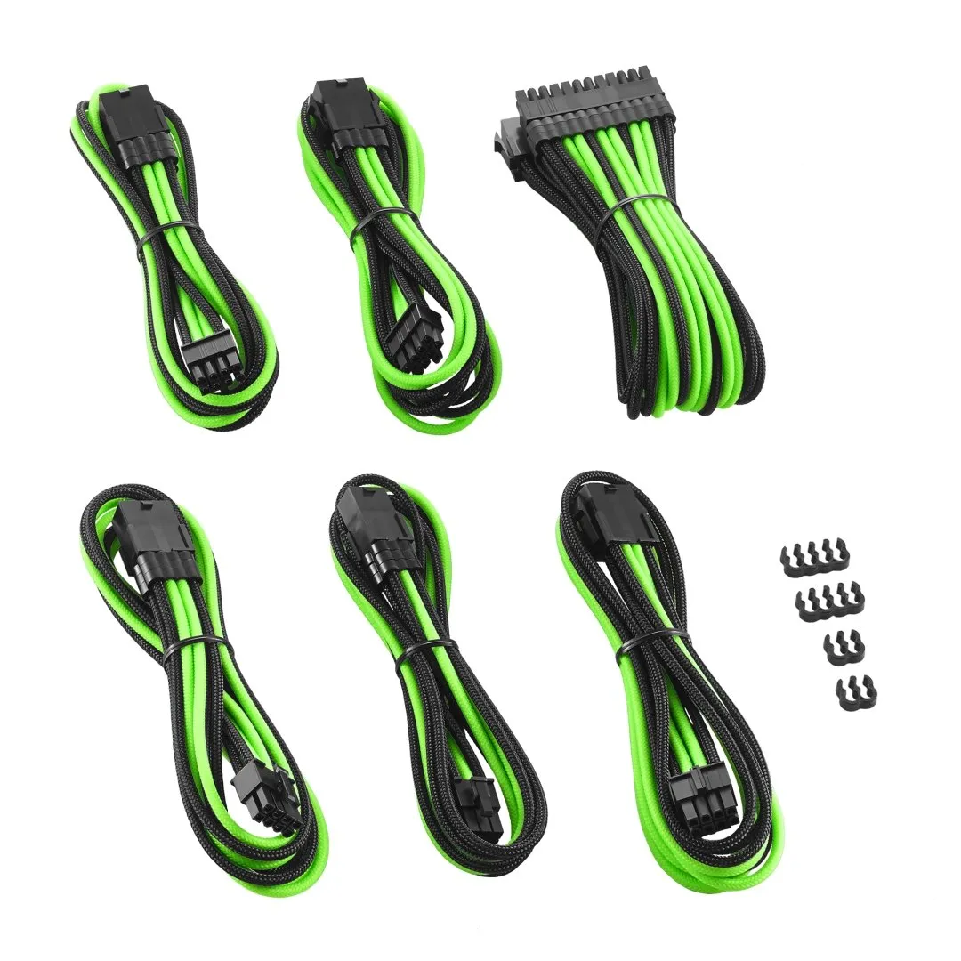 CableMod PRO ModMesh Extension Kit kabelset zwart/lichtgroen