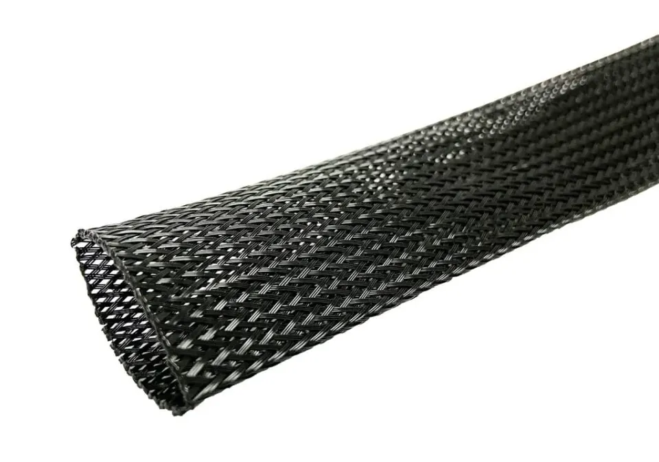 Microconnect polyester kabelsok 30 mm 50 m rol zwart