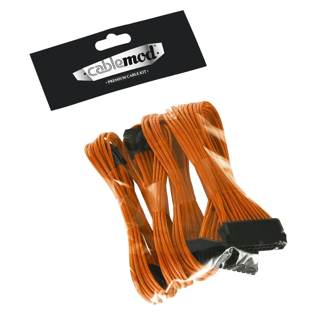 CableMod Classic 6+2 Pin kabel extensionset oranje