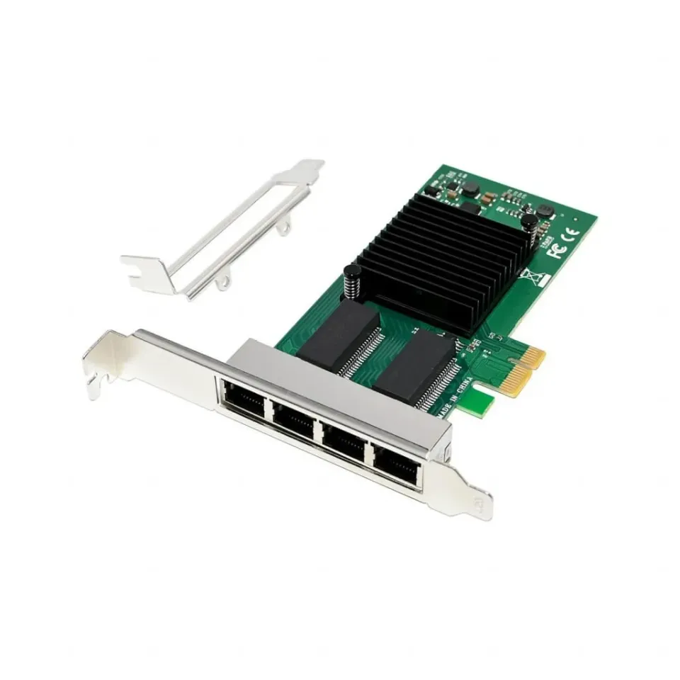 Microconnect I350-T4 netwerkkaart PCIe x1 Quad 1GbE RJ45
