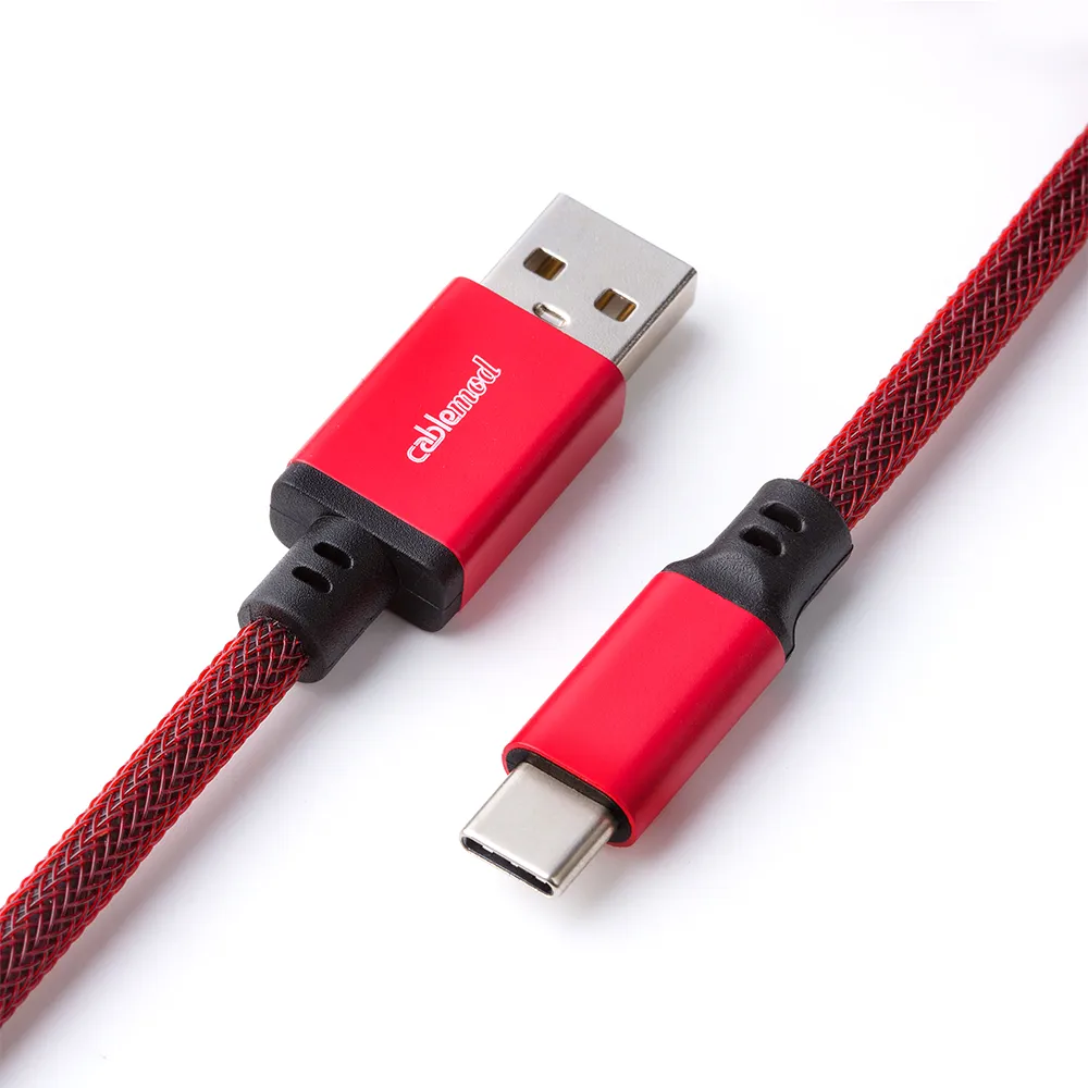 CableMod Classic Coiled Keyboardkabel 150cm Republic Red USB-C