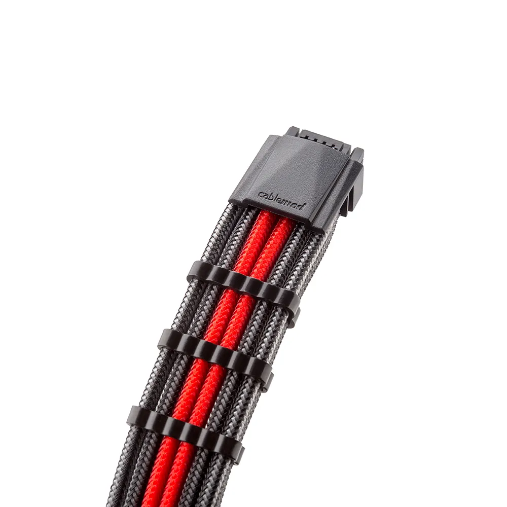 CableMod E-Series Pro ModMesh 12VHPWR kabelkit EVGA carbon rood