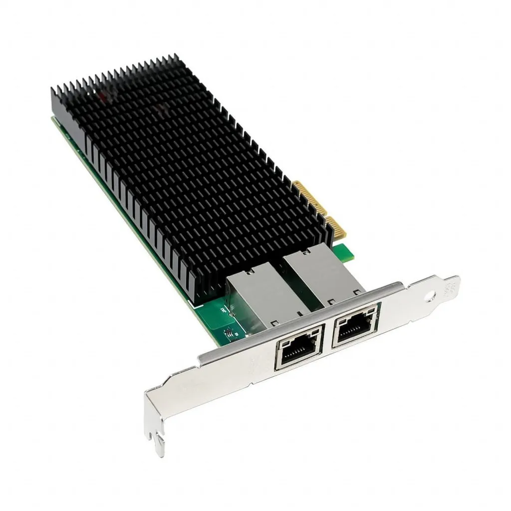 Microconnect X550-T2 netwerkkaart dual-10GbE PoE RJ45