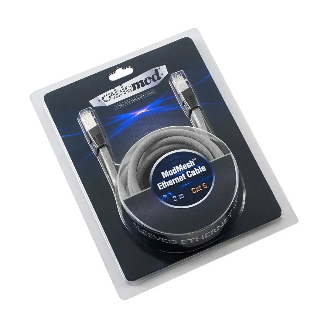 CableMod ModMesh Cat6 ethernetkabel 2m zilver